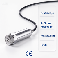 4-20mA Vibrations- und Temperatursensor 0-50mm/s IP68 Geschwindigkeitsmessgerät 10Hz-1,6kHz OEM Motor Pumpe Lüfter Prognostische Wartung CE
