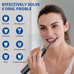 Brosse à dents électrique avec irrigateur buccal 2 en 1, rechargeable sans fil, pour soins dentaires - Product Image 2