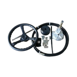 Universal Mechanical Turbine <strong>Steering</strong> <strong>System</strong> Kit with <strong>Steering</strong> Wheel 4m Cable Baffle Boat <strong>Control</strong> Outboard Marine Accessories - Product Image 2