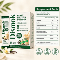 Poudre de protéines de levure en gros, sachets de 20g, saveur vanille, marque privée, emballage personnalisé avec logo, OEM ODM