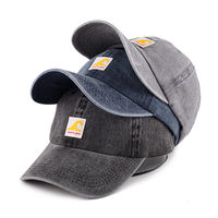 Gorra de béisbol de sarga lavada unisex al por mayor, gorra ajustable Vintage para papá