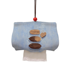 Boîte à mouchoirs murale rectangulaire Nuts Philosophy, mouchoirs en peluche à tirer, pour voiture, salon, salle de bain - Product Image 1