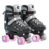 Patins à roulettes FDFIT à double rangée de roues en PVC et TPR, tailles réglables, pour enfants et adultes, roues lumineuses en PU, vente directe