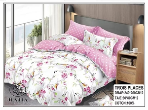 Parure de <span class=keywords><strong>Lit</strong></span> Africa en Coton 3 Places, Couette de <span class=keywords><strong>Lit</strong></span> et Ensembles Housse de Couette 7 Pièces avec Draps de <span class=keywords><strong>Lit</strong></span> - Product Image 4