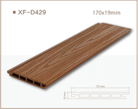 Revêtement mural extérieur en WPC résistant aux UV, durable, écologique, panneau de bardage décoratif XF-D429 marron, imperméable, façade extérieure