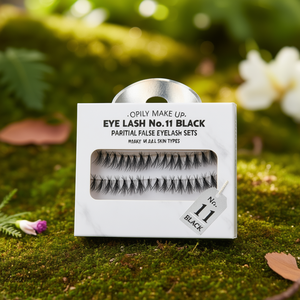 Cils artificiels n° 11 ensembles de faux cils noirs partiaux pour maquillage quotidien, tous types de peau - Product Image 3