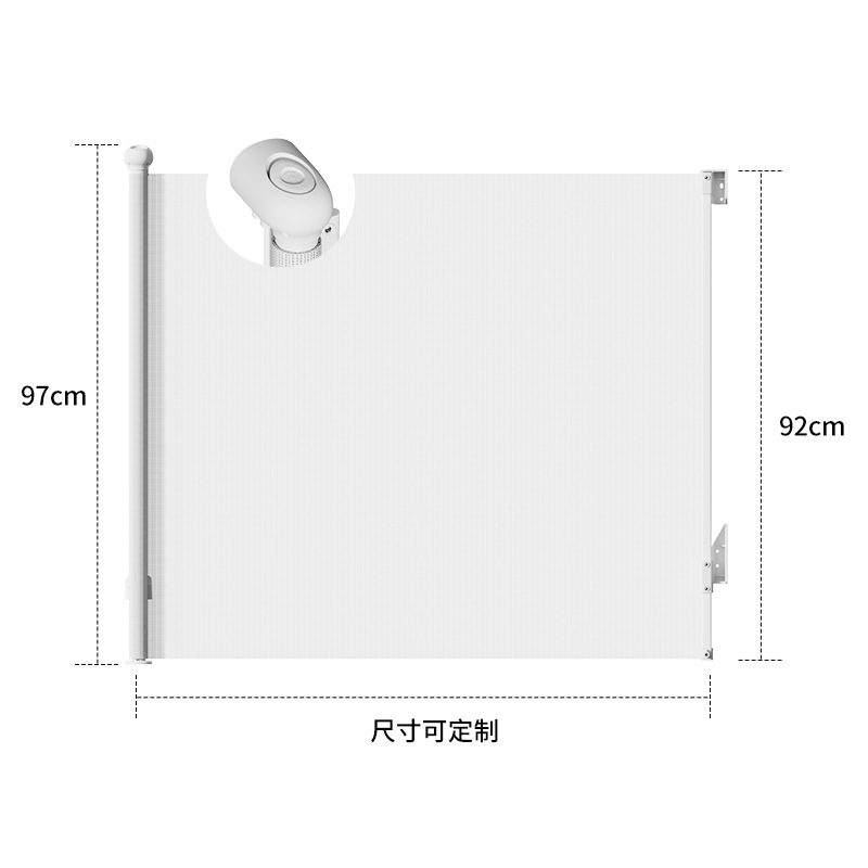 97 cm de hauteur blanc [double pression de verrouillage]
