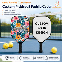 Housse de pickleball personnalisée avec poche dissimulée, étui en néoprène pour raquette, pour le rangement de balles, clés et accessoires, avec support pour échantillon