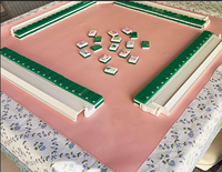 Tapis de jeu de mahjong moderne double face 33*33 pouces, portable, imperméable, en cuir PU de qualité supérieure, réversible, accessoire de mahjong