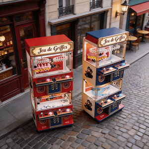 Mini-machine à grue pour 4 joueurs avec accepteur <span class=keywords><strong>de</strong></span> pièces et lecteur <span class=keywords><strong>de</strong></span> <span class=keywords><strong>cartes</strong></span>, jeu d'arcade personnalisé, son réaliste, lumières clignotantes, version anglaise - Product Image 5