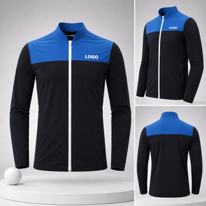 เสื้อแจ็คเก็ตกันลมคอวีสำหรับผู้ชาย คุณภาพสูง กันน้ำ ระบายอากาศดี เหมาะสำหรับฤดูใบไม้ผลิ พร้อมโลโก้ด้านหน้า - Product Image 2