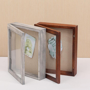 Wholesale Black Archaize Gray Wood Frame, the Door With a Lock or Magnet Solid Wood 8x10 11x14 12x12 Inch <strong>Display</strong> 3D <strong>Shadow</strong> <strong>Box</strong> - Product Image 5