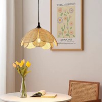 1pc Lampe suspendue minimaliste en forme de maison, avec intérieur en papier pliable, lumière douce et chaude, réglable, pour bibliothèque