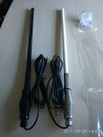 Antenne mobile VHF/UHF en fibre de verre pour voiture avec base à ressort, connecteur PL259, gain de 6,5 dBi, puissance de 150 W