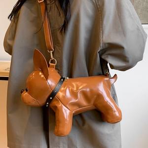 Sac à main mignon style bouledogue français rouge pour femme, nouveau modèle 2026, original et unique, sac bandoulière en forme d'animal jouet - Product Image 1