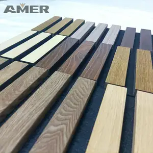 Amer 3d模型设计酒店大堂餐厅吸声3d木质声学板条墙板