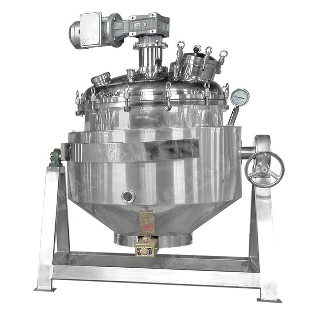 Industrial Vacuum Jacketed Kettle/Steam Cooker/Jacketed Pot With Agitation Corn Sirup Sugar Syrup Mixing Kettle Cooking Kettle