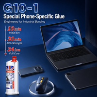 Colle époxy Nianlida 50 ml, colle acrylique bicomposante 10:1, adhésif pour cadre de téléphone en métal, liaison extra forte, faible odeur, conforme à la norme RoHS