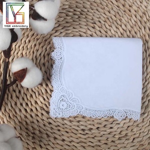 <span class=keywords><strong>Pañuelos</strong></span> <span class=keywords><strong>de</strong></span> Encaje Blanco Suave al por Mayor, 100% Algodón, <span class=keywords><strong>Bordados</strong></span>, para Novias, Mujeres, Bodas, Regalos Festivos - Product Image 6