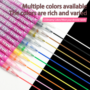 Marqueur pour nail art le plus vendu, imperméable et à séchage rapide, ensemble de stylos pour graffitis sur ongles, 0,5 mm/0,7 mm, marqueurs artistiques DIY - Product Image 4