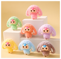 Vente en gros dessin animé 3d mini lapin blanc lapin petit Chine jeu de société pièces figurines floqué Pvc animaux Figurines fabricant de jouets