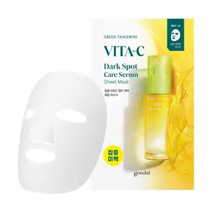 Maschera per il viso buona coreana prodotti per la cura della pelle verde mandarino Vita C scuro foglio di siero maschera 5ea