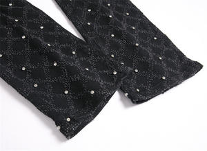 Jeans da <span class=keywords><strong>Uomo</strong></span> High Street Bootcut Fashion Effetto Vissuto con Ricamo a Diamante Elasticizzati <span class=keywords><strong>Skinny</strong></span> Strappati Impilati a Zampa - Product Image 5