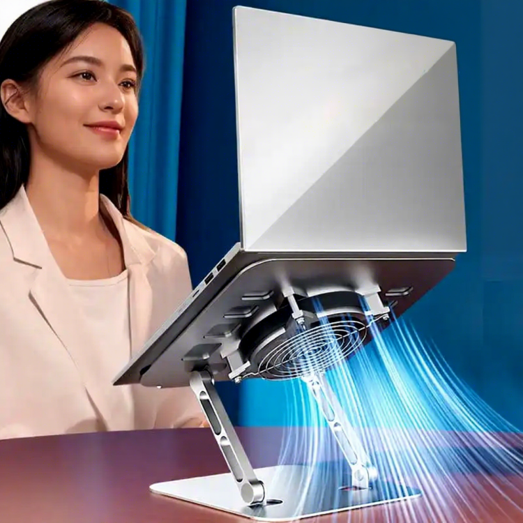 <strong>2026</strong> New Portable Aluminum Laptop Riser with Fan Cooler Height Adjustable Ergonomic <strong>Computer</strong> Stand Holder for Desk <strong>Setup</strong>