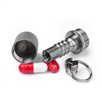 TGZUO Boîte à pilules industrielle en titane de qualité supérieure, étanche, usinée CNC, double compartiment, petite boîte à médicaments EDC pour voyage, OEM/ODM