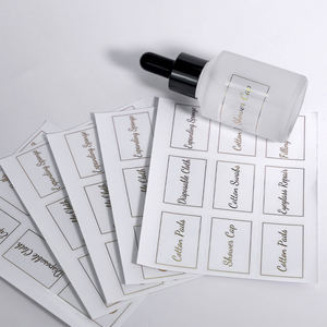 Autocollant transparent auto-adhésif pour parfum, estampage à chaud, feuille d'or transparente, autocollants en vinyle avec logo - Product Image 2