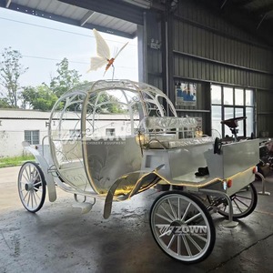 Charrette électrique Cendrillon en forme de citrouille à 4 roues sans chevaux avec éclairage LED pour mariage, site touristique, visites guidées, personnalisable - Product Image 5