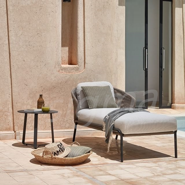 Factory outside furniture pool outdoor daybed luxury aluminum rope sun lounger