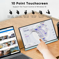 Neuer 13,3-Zoll 1080P USB-C 60Hz HDR 10-Punkt-Touchscreen Tragbarer Monitor IPS LCD-Panel Eingebauter Lautsprecher Gaming Büro Arbeit Laptop