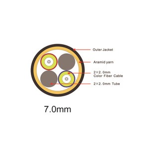 Kabel Outdoor 2F 7.0mm SM LSZH FTTA CPRI untuk 5G BBU ke RRU - Product Image 2