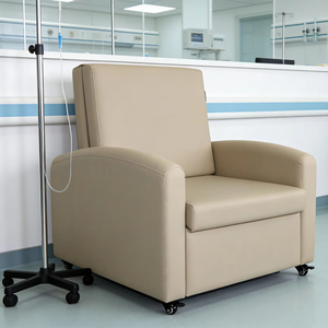 Sofá Cama Plegable Médico, Silla de <span class=keywords><strong>Hospital</strong></span> Móvil con Cuero PU para Uso en Habitaciones de Pacientes - Product Image 1