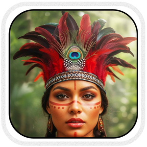 Coiffe en plumes d'autruche artisanale OEM pour fête de carnaval, style ethnique - Product Image 1