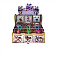 Machine de jeu à billes roulantes personnalisable pour enfants, motif lapin étoilé, pour trois joueurs, fabriquée en Chine