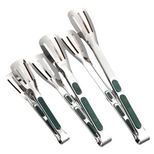 Pinzas para Alimentos de Acero Inoxidable 304 Reforzadas - Protectoras del Calor, Aptas para Carne, Verduras, Uso Comercial (Asado, Parrilla) - Product Image 5