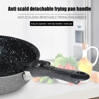Klip pengganti pegangan tangan Universal ergonomis, Aksesori dapur pegangan panci dapat dilepas untuk peralatan masak