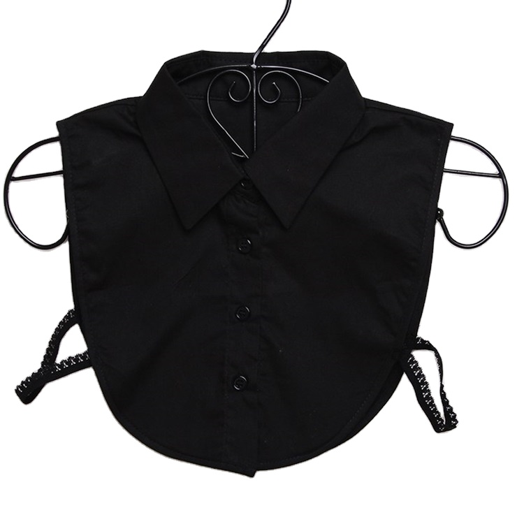 Lithyc 2 Colletti Staccabili Donna Finto Camicia | Bianco E Nero, In Cotone Morbido Con Cinghie Regolabili | Accessorio Moda Per Giacche, Maglioni E Abiti | Per Ufficio E Vita Quotidiana
