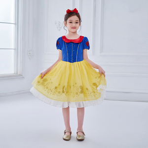Elegante <span class=keywords><strong>Abito</strong></span> da Principessa <span class=keywords><strong>Biancaneve</strong></span> per Bambine, Vestito Natalizio con Silhouette Chic e Materiale Confortevole - Product Image 1