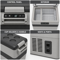 Réfrigérateur-congélateur portable 12V pour voiture 45L -20°C ℃   Batterie externe double usage DC12V 24V AC pour camion, camping-car et camping