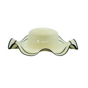 Chapeau de plage en paille pour femmes, protection solaire, avec bord tressé en paille, pendentif perle et nœud, pour l'extérieur, le soleil et les voyages, vente en gros Vietnam - Product Image 6