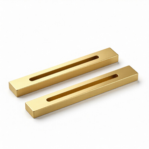 Servicio de Mecanizado CNC Personalizado, Reposapalillos de Metal Dorado Cepillado con Doble Ranura, Soporte para Cubiertos - Product Image 4