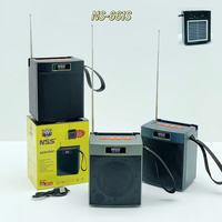 Système de fête NSS NS-661S, diffusion sans fil, haut-parleur sans fil rechargeable à LED disco, alimenté par énergie solaire, radio FM portable