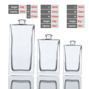 FENGJUN 30ml 50ml 100ml personnalisé de luxe clair Simple emballage huile de parfum graisse carré vaporisateur verre avec boîte - Product Image 2