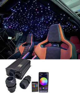 1000 pièces <span class=keywords><strong>de</strong></span> câble à fibres optiques PMMA <span class=keywords><strong>de</strong></span> 6,5 pieds (0,75 mm) avec moteur à fibres optiques à 2 têtes, roue scintillante, étoile clignotante, contrôle par application pour le <span class=keywords><strong>ciel</strong></span> étoilé du <span class=keywords><strong>toit</strong></span> <span class=keywords><strong>de</strong></span> <span class=keywords><strong>voiture</strong></span> - Product Image 1