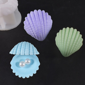 YS perle coquille <span class=keywords><strong>bougie</strong></span> tasse Silicone moule gypse bijoux boîte de rangement coulée moule bricolage aromathérapie <span class=keywords><strong>bougie</strong></span> faisant des fournitures - Product Image 4