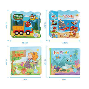 Jouets de baignoire sans moule pour les tout-petits 6 à 12 18 mois jouets de bain éducatifs doux pour les filles de 1 à 3 <span class=keywords><strong>ans</strong></span> garçons <span class=keywords><strong>livre</strong></span> de bain pour bébé - Product Image 2