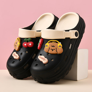 Crocs pour femmes, sandales d'été à semelles épaisses et antidérapantes, respirantes, confortables, douces et mignonnes, chaussures de plage, taille 35 40 - Product Image 3